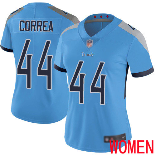 Tennessee Titans Limited Light Blue Women Kamalei Correa Alternate Jersey NFL Football #44 Vapor Untouchable->tennessee titans->NFL Jersey